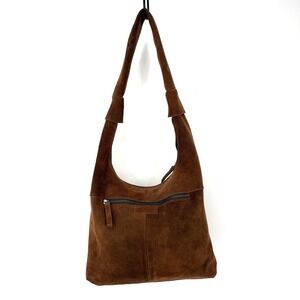 HARBOUR 2ND Slouchy Green Suede Leather Shoulder Bag Boho Chic MADE IN INDIA